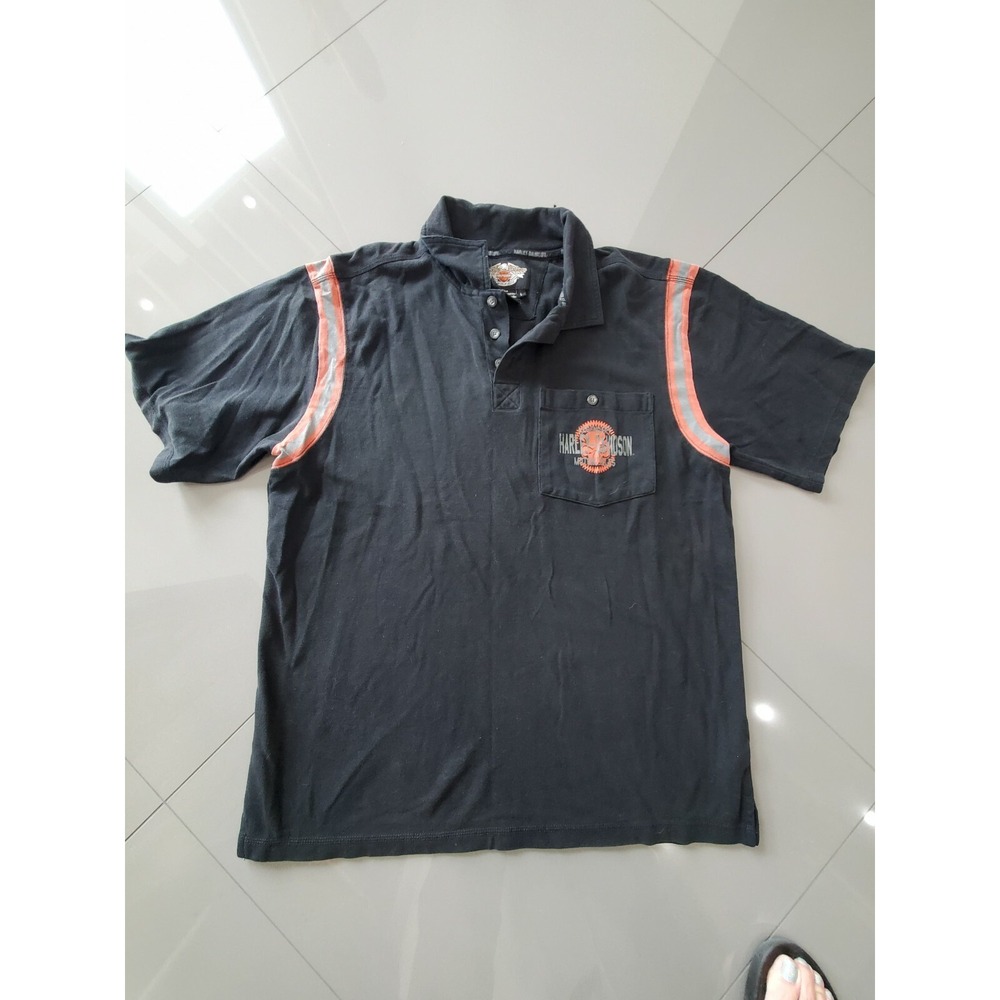 Harley Davidson Motorcycles Men's Shirt Short Sleeve Button Graphic L